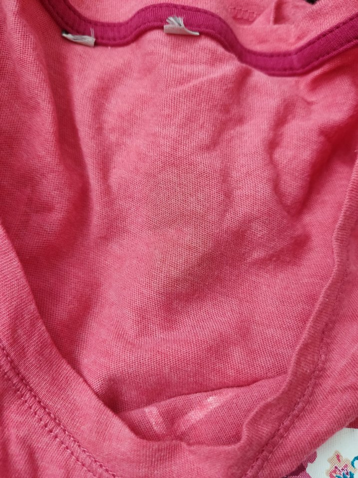 kadın Pembe Çiçekli Baskılı Tişört - Görsel 4