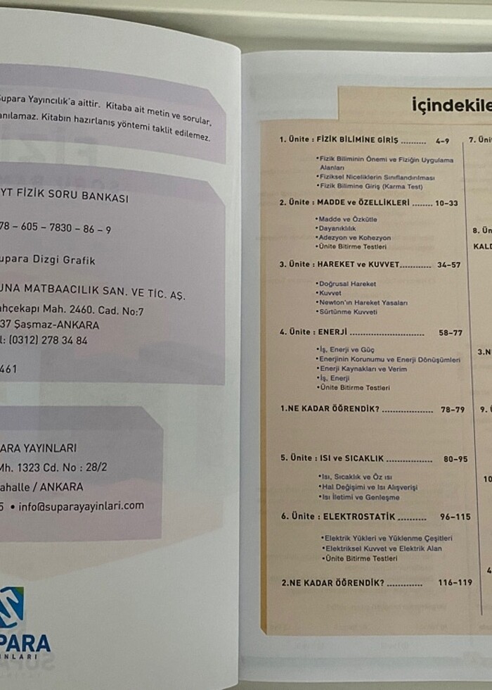 TYT FİZİK SORU BANKASI Supara - Görsel 3