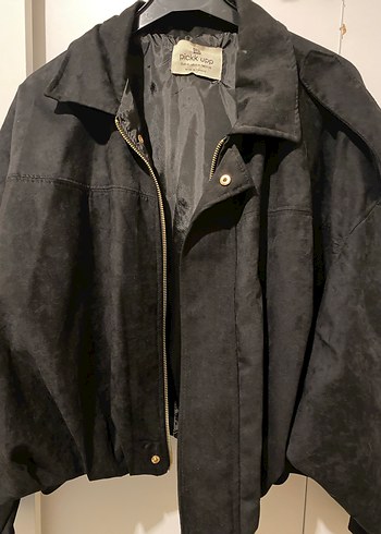 Siyah Süet Bomber Ceket - Görsel 2