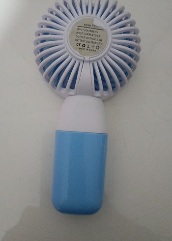 Mavi Taşınabilir Mini Vantilatör - Görsel 2