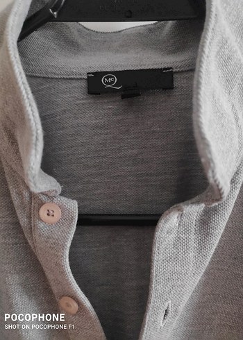 Gri Kısa Kollu Polo Yaka Tişört - Görsel 2