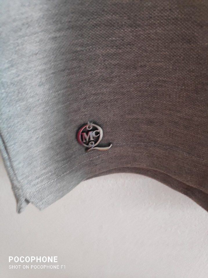 Gri Kısa Kollu Polo Yaka Tişört - Görsel 5