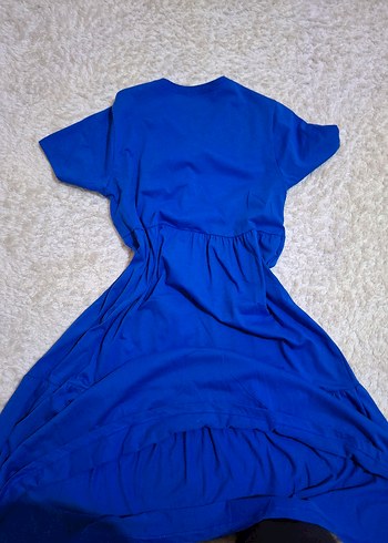 Lacivert Pamuklu Elbise - Görsel 3