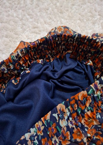 Çiçekli Bohem Mini Etek - Görsel 2