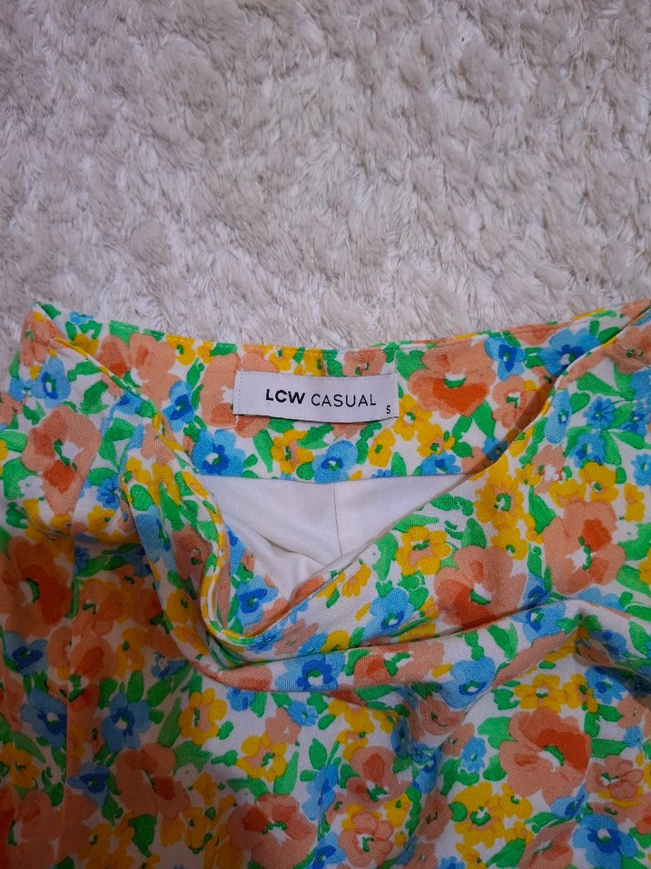 Çiçekli Uzun Midi Etek - Görsel 3