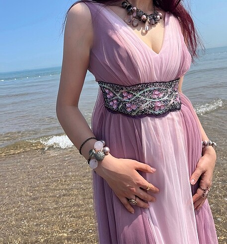 Diğer Lila pembe tüllü elbise