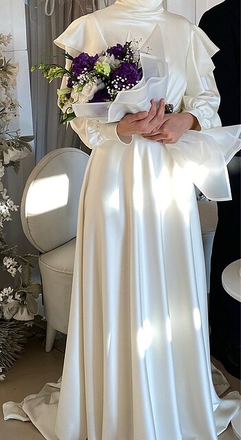 m Beden beyaz Renk Söz nikah elbisesi