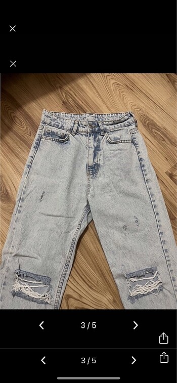 s Beden Yeni Yüksek Bel Yırtıklı Kadın Mom Jean