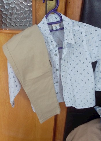 4 Yaş Beden gri Renk Gri Çocuk Denim Ceket, Düğmeli, Baskılı