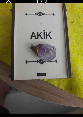 Mor Mini Zincir Detaylı Bohem Kolye