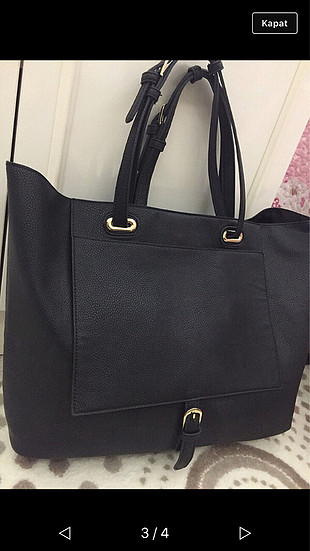 l Beden siyah Renk Geniş shopping çanta