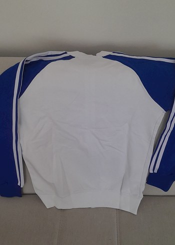 xl Beden Kadın Beyaz Adidas Fermuarlı Eşofman Üstü
