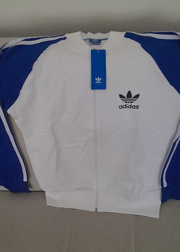 Adidas Kadın Beyaz Adidas Fermuarlı Eşofman Üstü