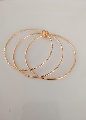 Şık Gold Elastik Kadın Bileklik Seti