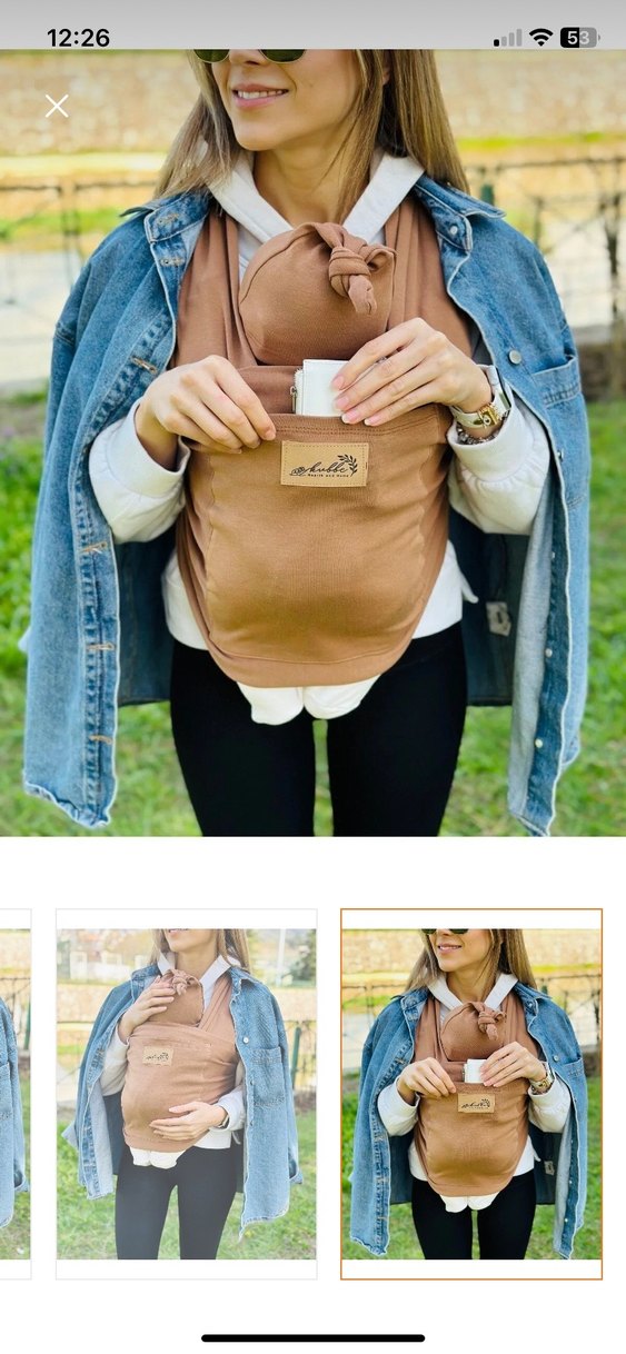 Camel Renkli Bebek Kanguru - Görsel 3