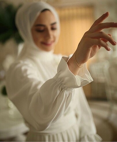 36 Beden beyaz Renk nikah elbisesi