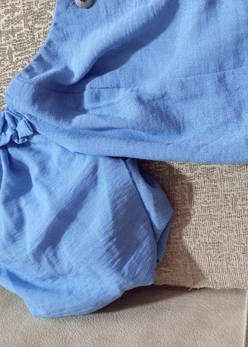 m Beden mavi Renk mini şort crop takım