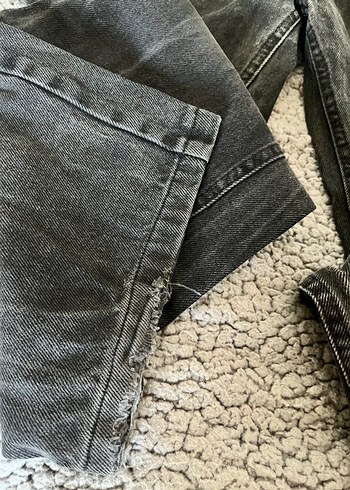 28 Beden Gri Rahat Kesim Kadın Denim Pantolon