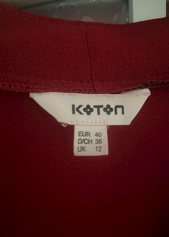 Koton Kırmızı V Yakalı Kadın Bluz