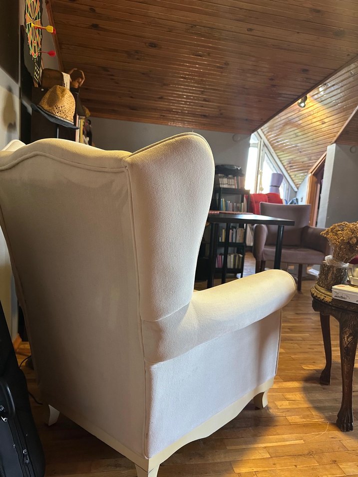 Beyaz Berjer Tekli Koltuk - Görsel 3