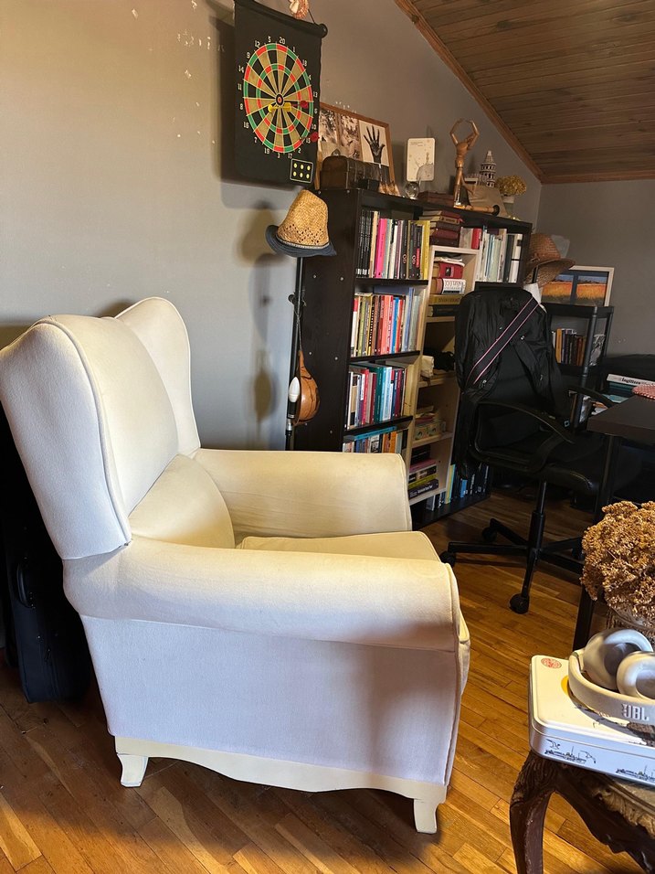 Beyaz Berjer Tekli Koltuk - Görsel 4