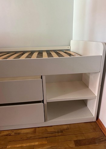 İKEA SLÄKT/LURÖY
tek kişilik baza, beyaz,90x200 cm 4 çekmeceli - Görsel 4