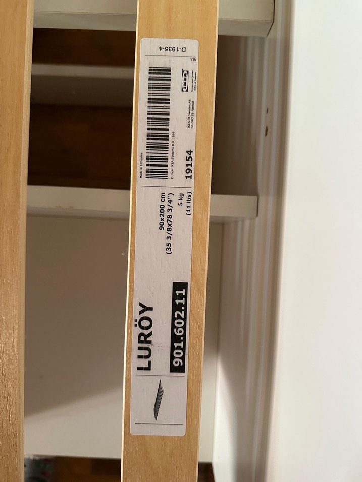 İKEA SLÄKT/LURÖY
tek kişilik baza, beyaz,90x200 cm 4 çekmeceli - Görsel 5