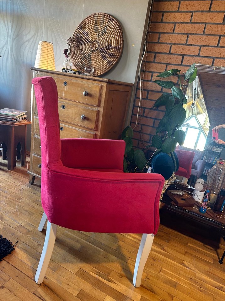 Pembe Kadife tekli koltuk - Görsel 2