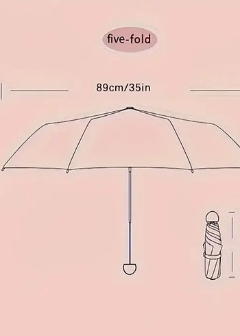 Minimalist çanta boy kapsül Şemsiye - Görsel 3