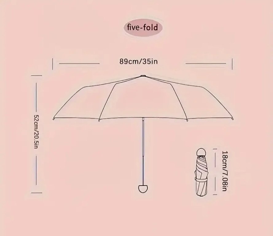 Minimalist çanta boy kapsül Şemsiye - Görsel 3