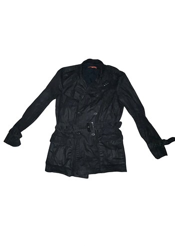 Siyah Trençkot - Görsel 2