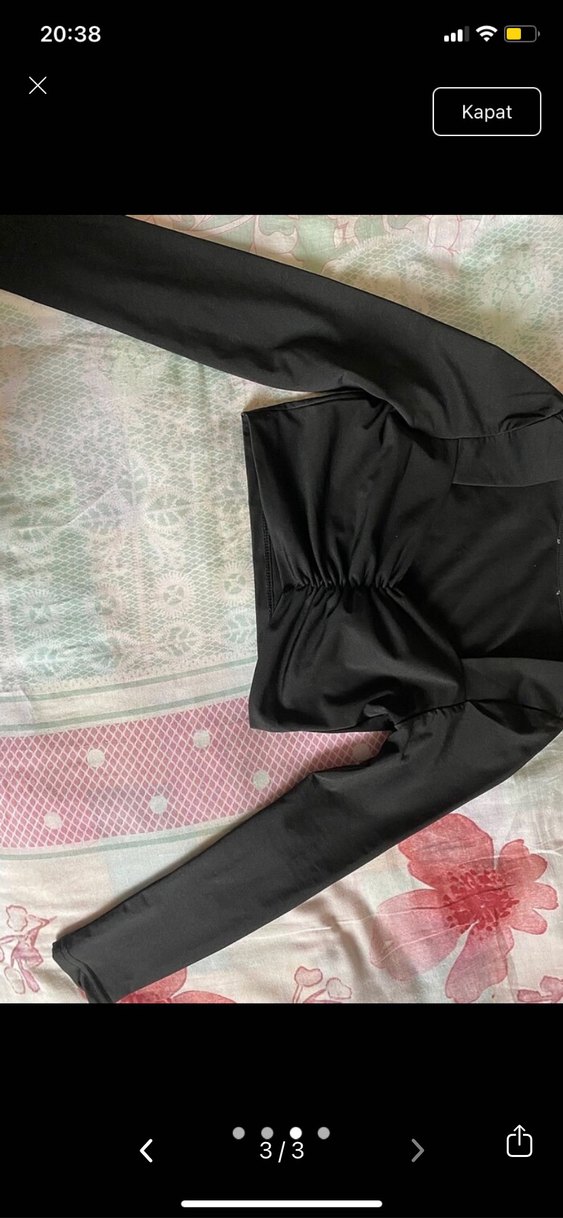 Siyah uzun kollu crop - Görsel 3