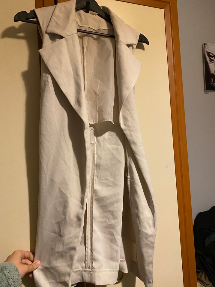 H&M Kemerli Kolsuz Uzun Yelek - Görsel 2