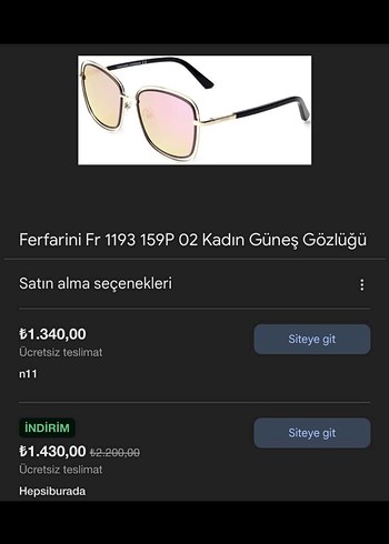 Ferfarini güneş gözlüğü - Görsel 5