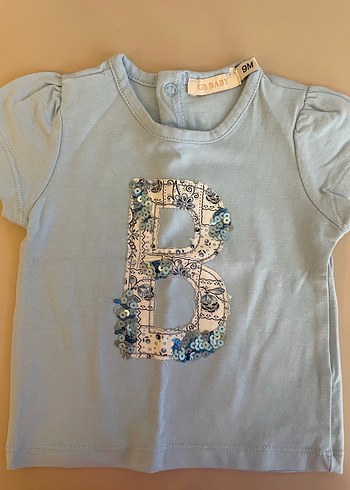 Bg Store Mavi Kız Bebek Kısa Kollu Tişört