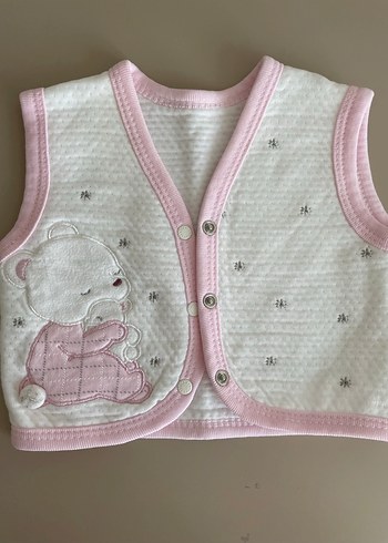 Gaye Çıtçıtlı Nakışlı Bebek Yelek