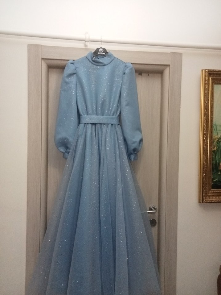 Meliha Tarhanacı peri abiye indigo mavi - Görsel 2