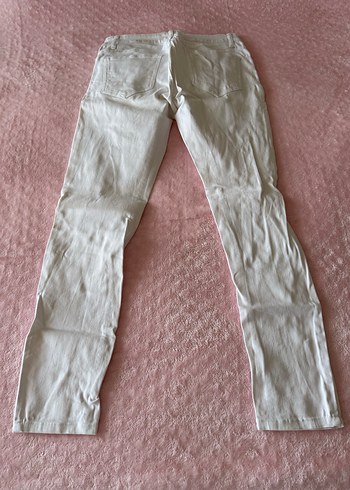 31 Beden beyaz Renk Beyaz Yırtık Detaylı erkek Skinny Jean