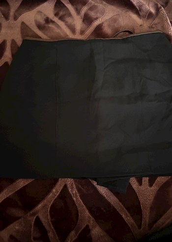 Lacivert Deri Kemerli Mini Etek - Görsel 2