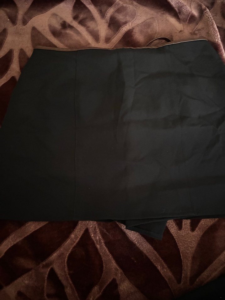 Lacivert Deri Kemerli Mini Etek - Görsel 2