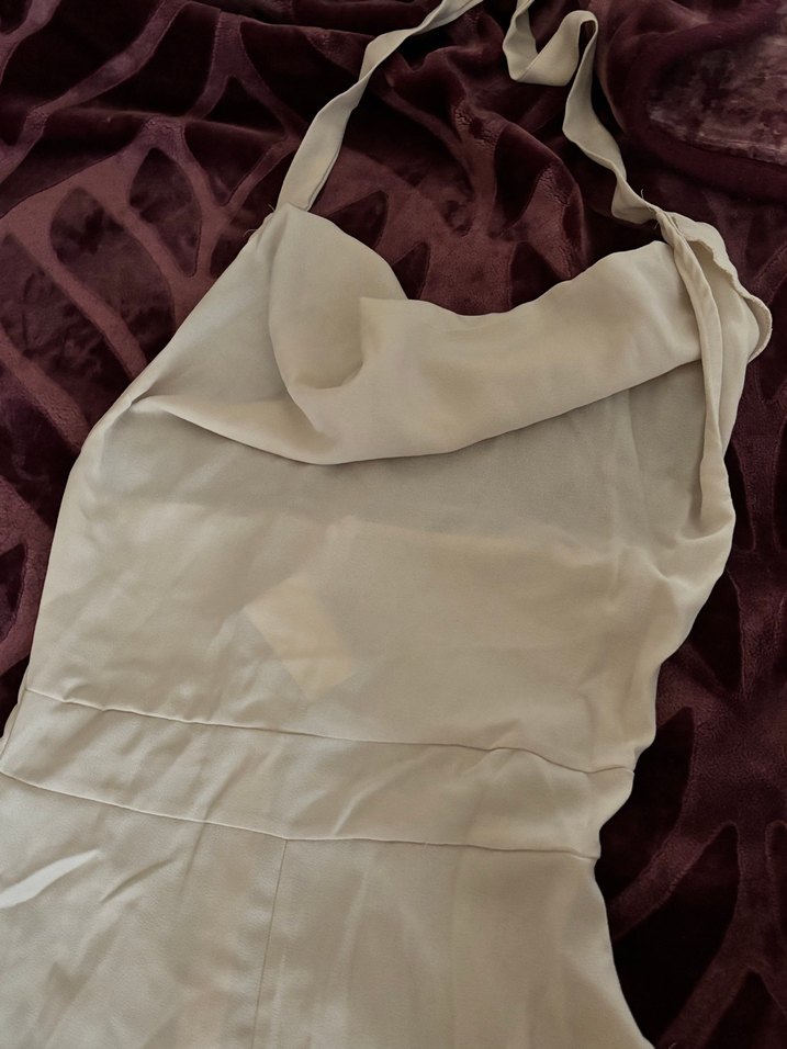 Krem degaje yaka Uzun Tulum - Görsel 3