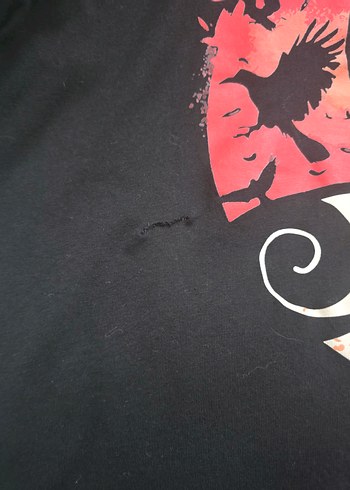 Erkek Siyah Baskılı anime tişört - Görsel 4