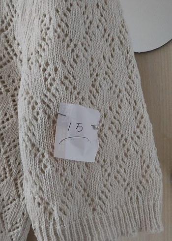 diğer Beden beyaz Renk Beyaz Örgü Kısa Kollu Kadın Hırka