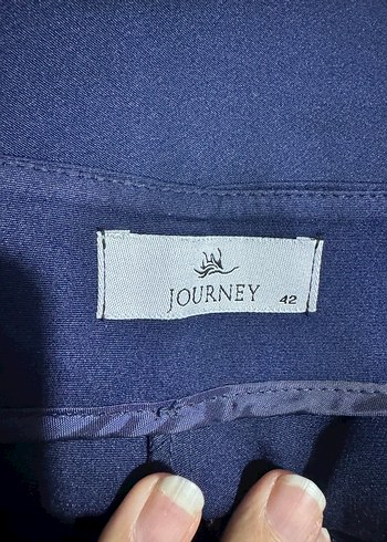 Düğmeli Lacivert Kadın Blazer Ceket - Görsel 4