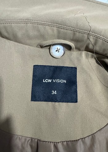 Bej Düğmeli Midi Trençkot - Görsel 3