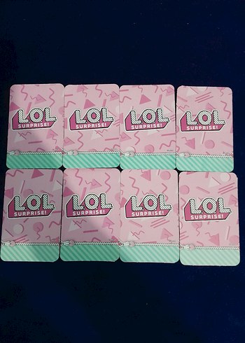 8'liPembe LOL Surprise Kartları