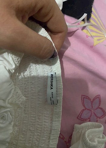 bershka m beden gömlek kumaş pamuklu şık üst - Görsel 3