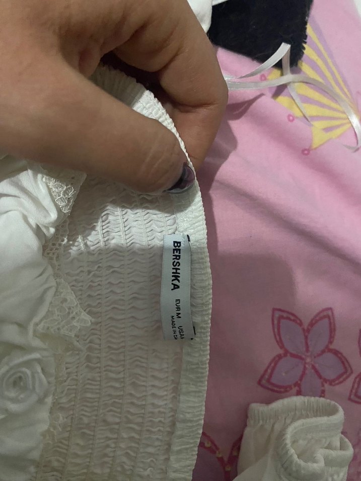 bershka m beden gömlek kumaş pamuklu şık üst - Görsel 3