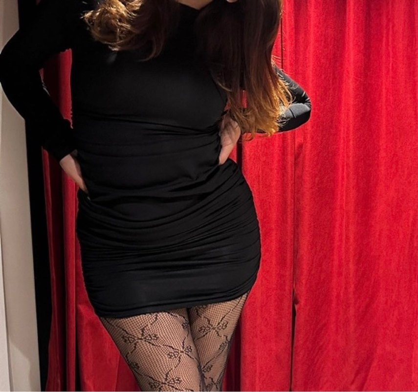 Siyah Drapeli Mini Elbise - Görsel 2