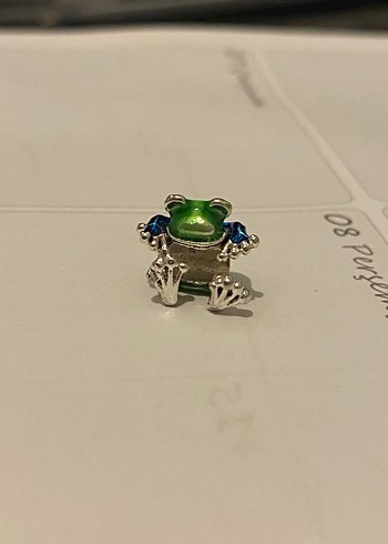 kurbagali gümüş kaplama pandora charm - Görsel 3